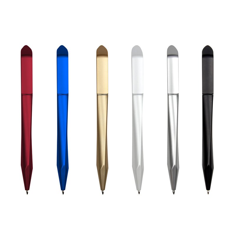 Ball Pen Manufacturer - OEM Pens With Custom Logo Triangle Shape Metallic Print