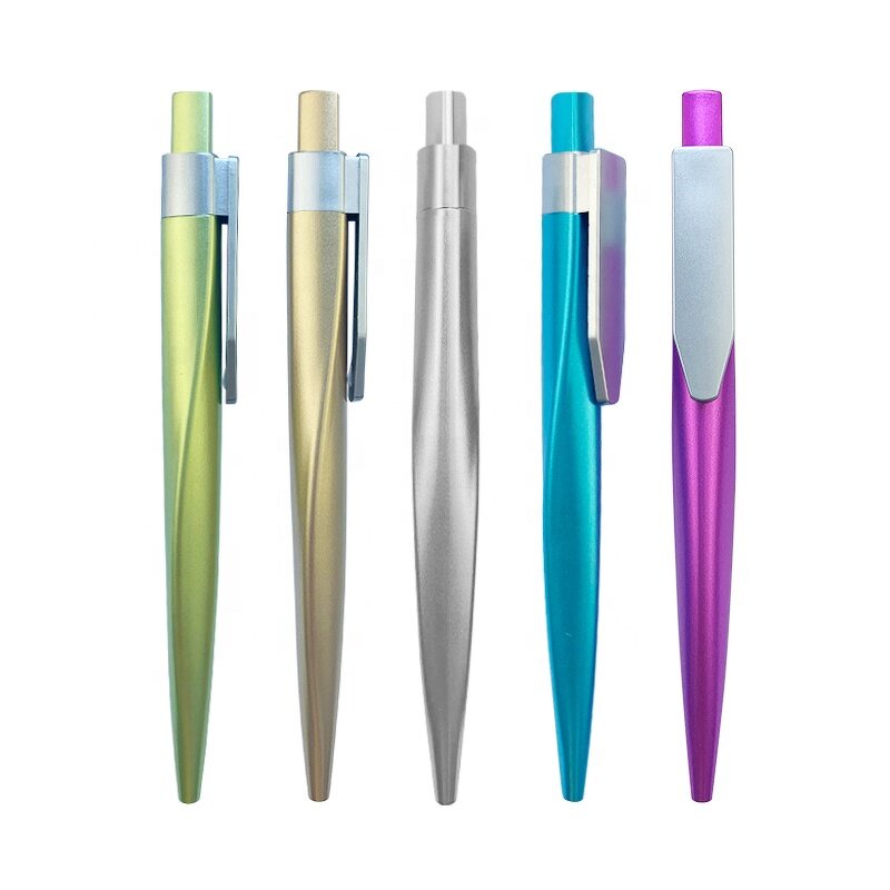 Ballpoint Pen Manufacturer - OEM Promo Custom Logo Big Golden Metallic Clip Click