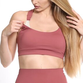 Nursing Sports Bra Manufacturer - Custom Logo Breathable High Impact Detachable