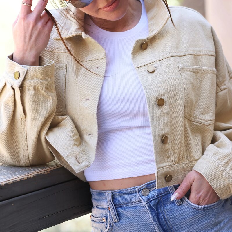 Equestrian Jacket Manufacturer - Long Live Cowgirls Cropped Embroidery Denim