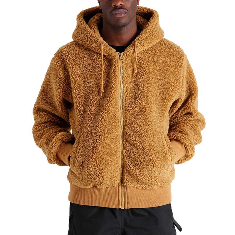 Winter Hoodie Supplier - Custom Zip up Thick Oversized Fluffy Fur Fleece
