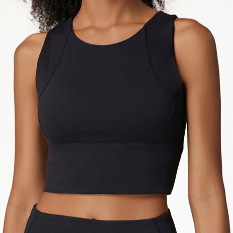 Yoga CropTop Supplier - High Supportive Nude Pad Bra Vest Built in Bra