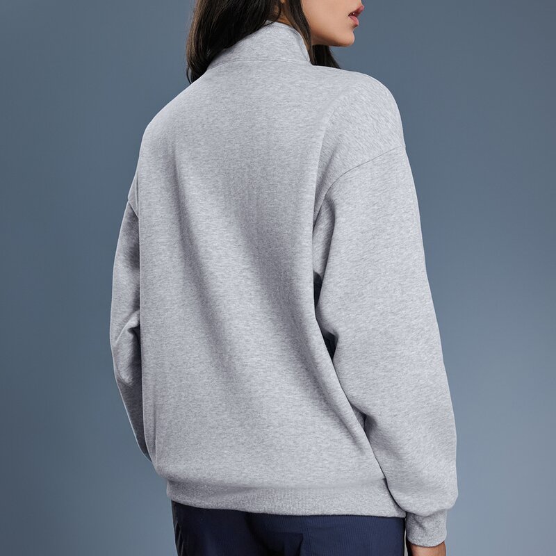 Winter Fleece Sweatshirt Supplier - Women's Half Zip Thickened Stand Collar Warm