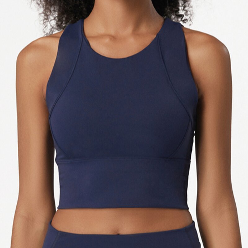 Yoga CropTop Supplier - High Supportive Nude Pad Bra Vest Built in Bra