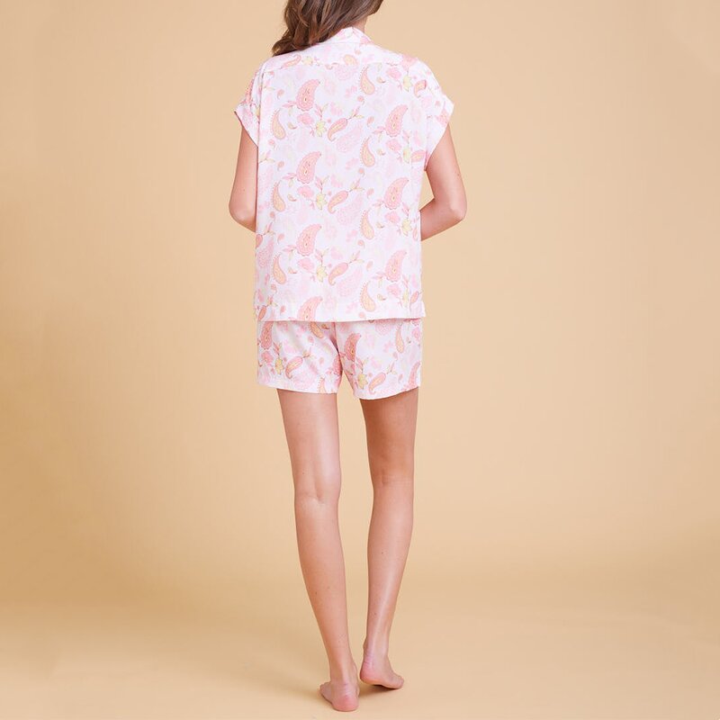 Maternity Pajamas Factory - Print Floral for Hospital Short Sleeve Breastfeeding