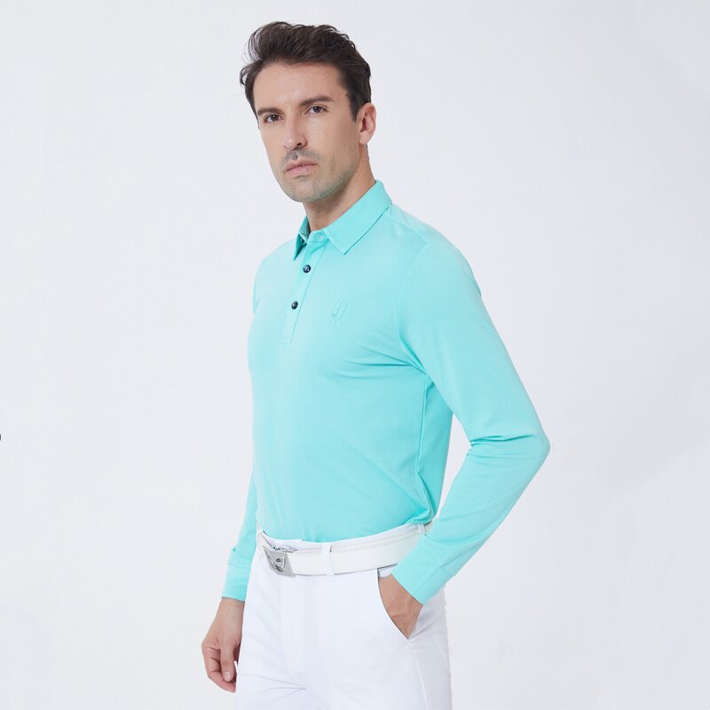 Men's Golf Shirt Manufacturer - Jersey Polo Outdoor Pique Performance Long Sleeve