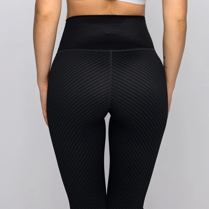 Yoga Leggings Manufacturer - Custom High Waist Four Way Stretch Print Carbon