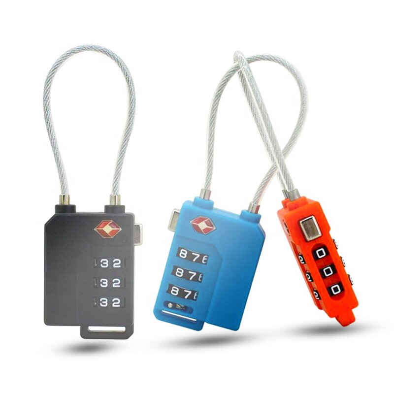 Travel Combination Padlock Supplier - Outdoor Luggage Backpack Zipper Wire Rope