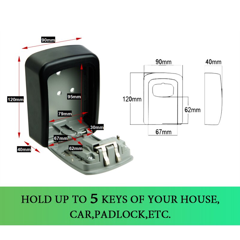 Key Locker Box Supplier - Double Key Hide Safe Storage Holder Safety