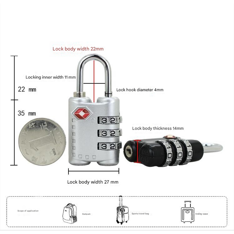 TSA Lock Supplier - BBDHOME Keyless Travel Green Zinc Alloy Suitcase