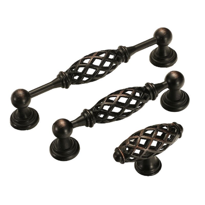 Antique Cabinet Handle Manufacturer - American Black ORB Single Hole Bird Cage