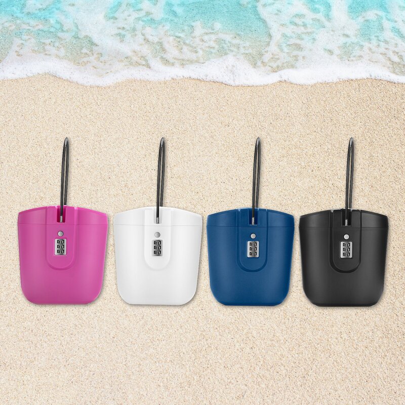 Beach Code Storage Box Factory - New Summer ABS Plastic Bucket Password Lock