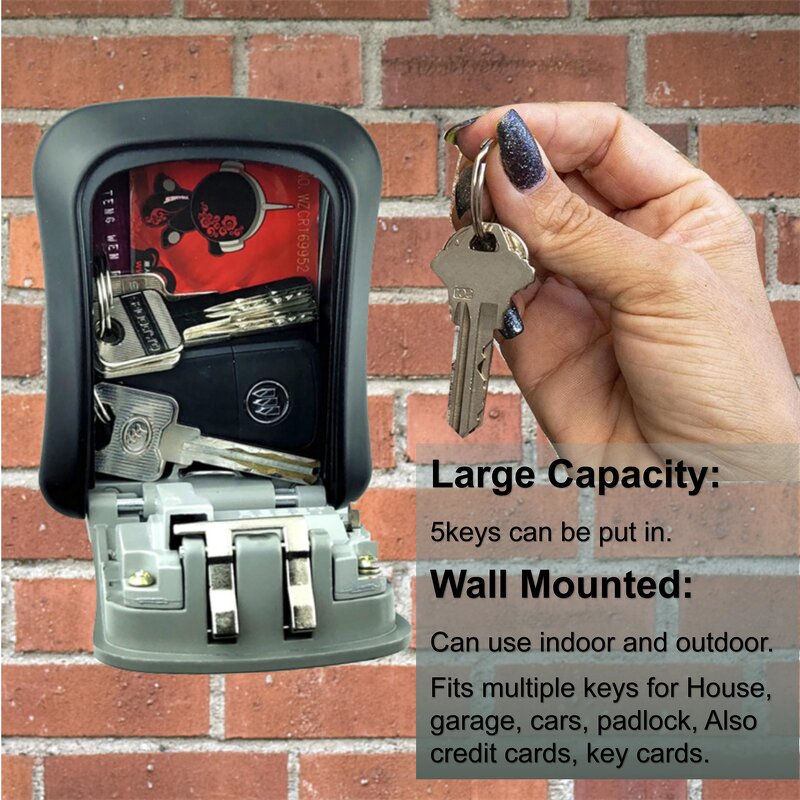 Wall Mounted Key Box Manufacturer - 4 Digit Code Emergency Password Aluminum