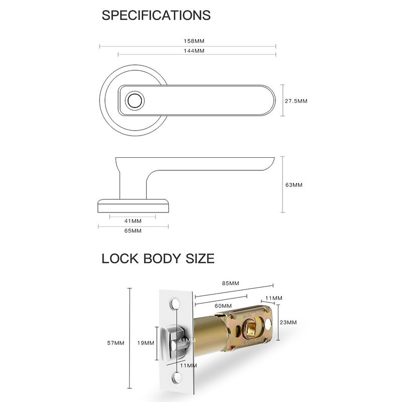 Hotel Smart Door Handle Supplier - BBDHOME Single Latch Digital Passcode
