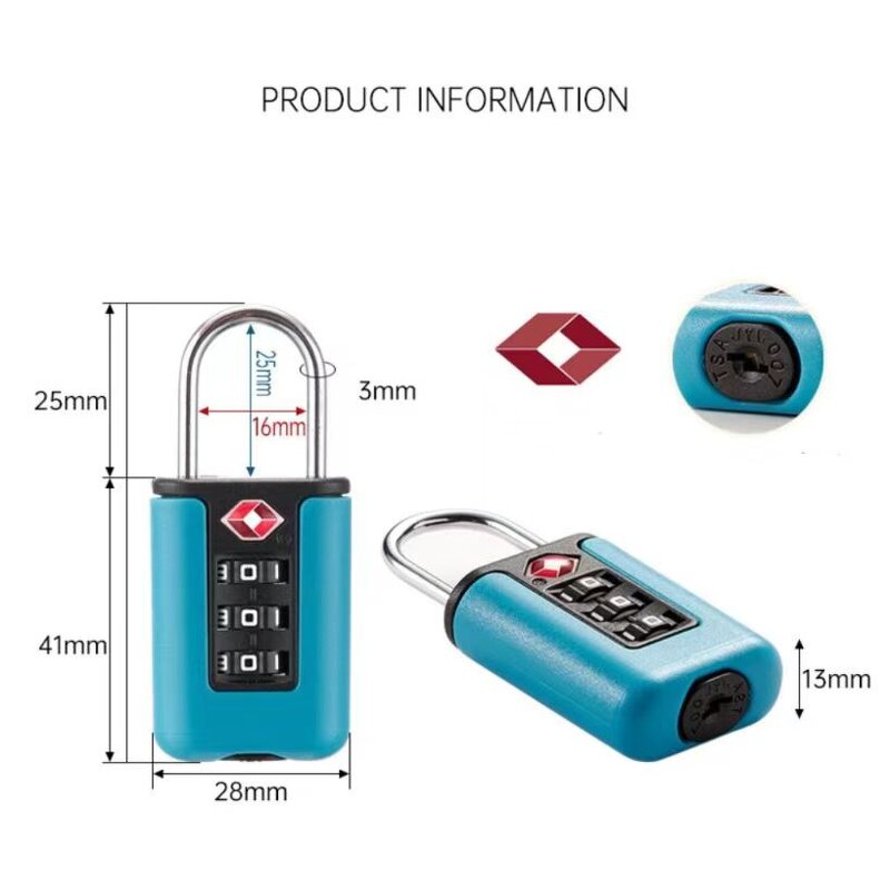 TSA Code Padlock Manufacturer - New TSA336 Customs Suitcase Mini Color