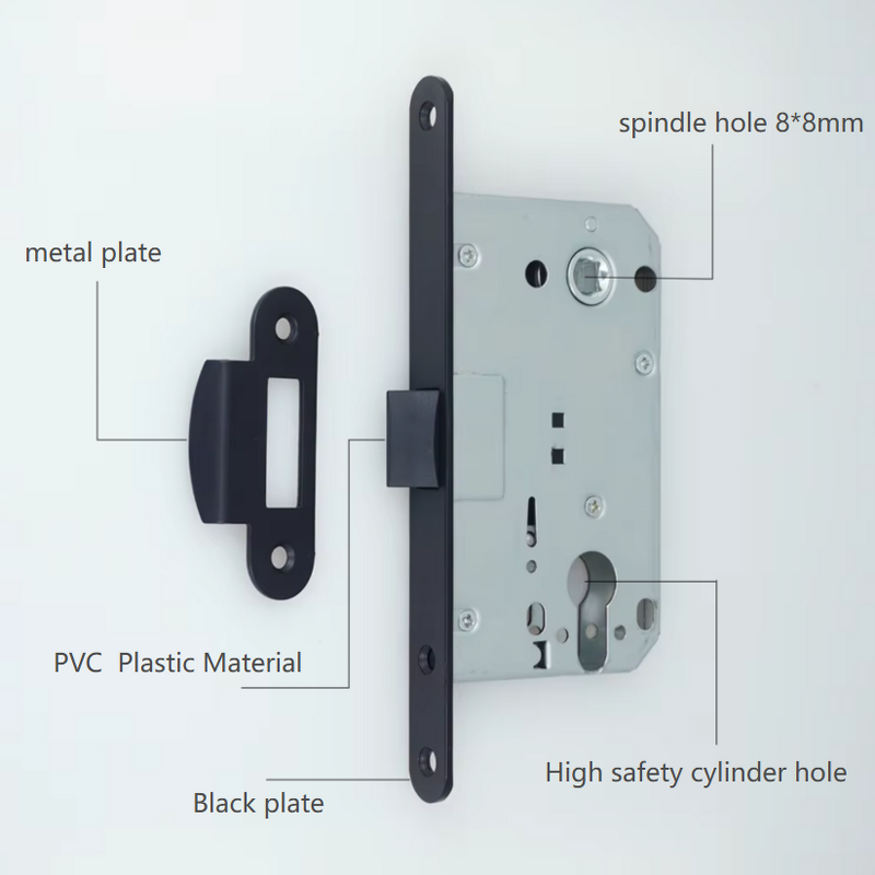 PVC Mortise Lock Body Factory - BBDHOME High Safety Room Door Middle 8550