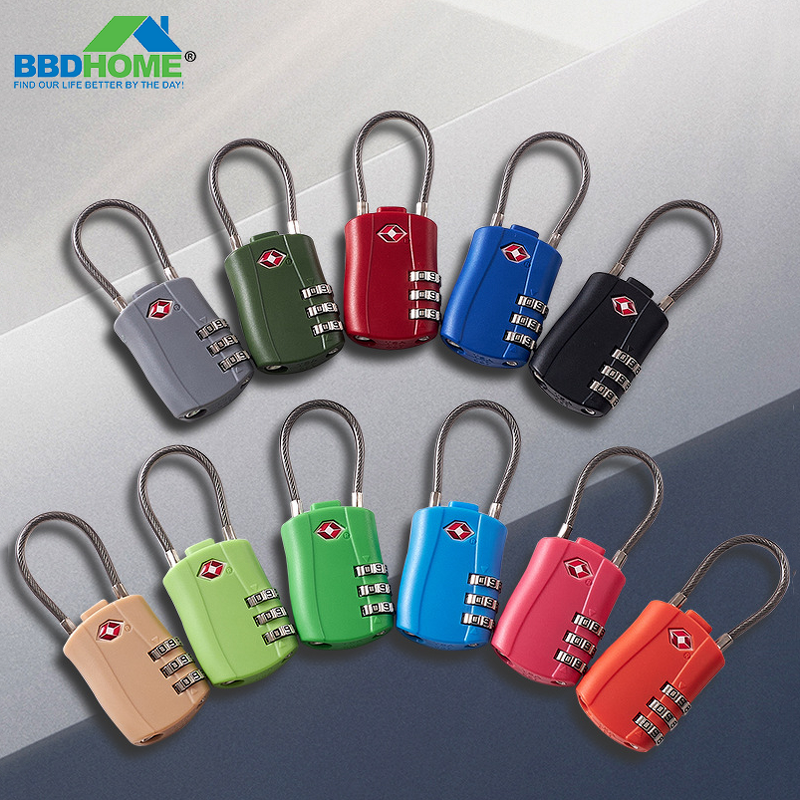 TSA Lock Factory - BBDHOME New 3-Digit Combination Black Red Secure