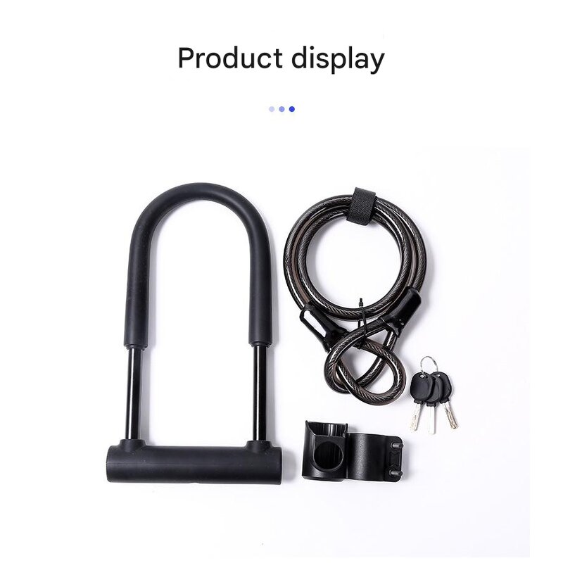 Bicycle U Lock Supplier - High Quality Steel Cable Motorcycle U Lock