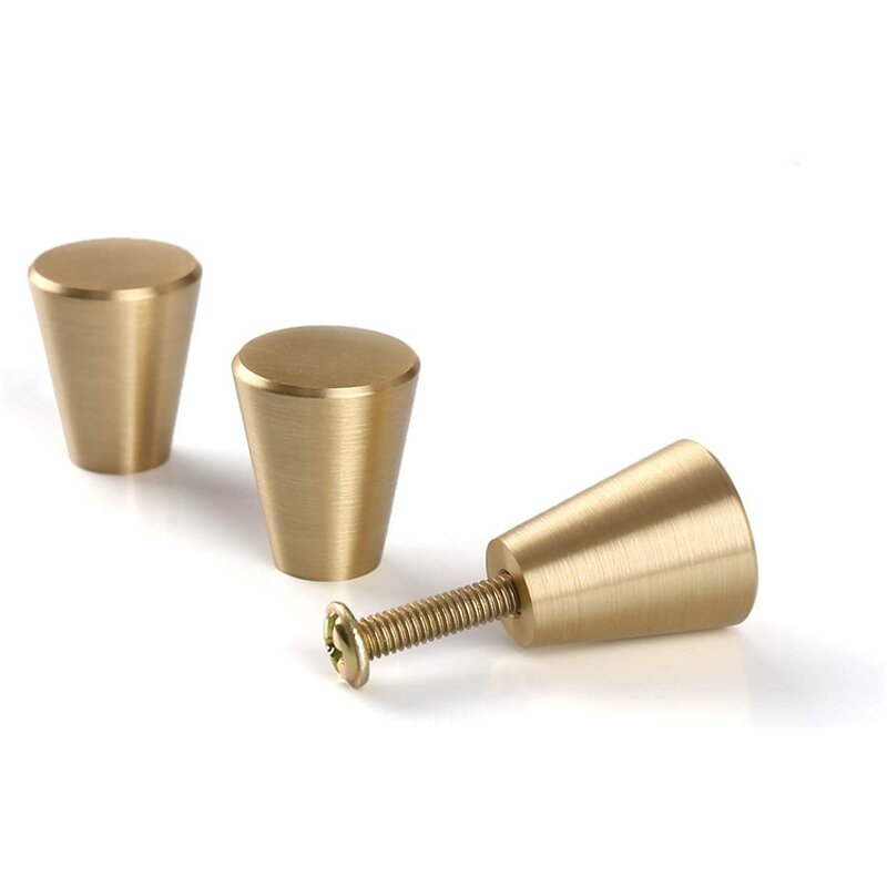 Aluminium Profile Handle Supplier - Brass Gold Color Flat Solid Design Modern