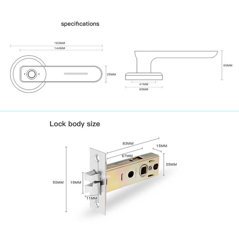 Smart Door Handle Factory - BBDHOME Single Latch Keyless Entry Scan Card