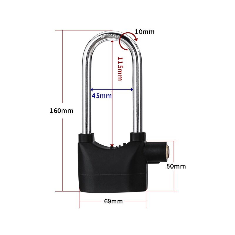 Alarm Padlock Factory - High Decibel Custom LOGO 110db Combination