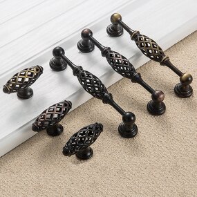 Antique Cabinet Handle Manufacturer - American Black ORB Single Hole Bird Cage