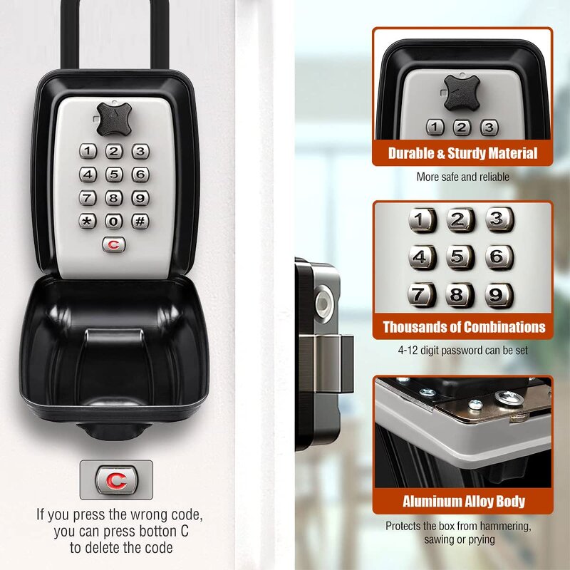 Portable Keypad Lock Box Supplier - 12 Button Safety Storage Shackle Hanger