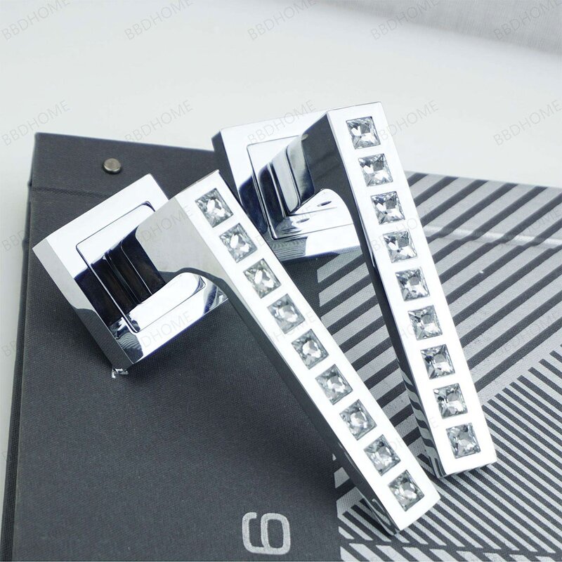 Luxury Door Handle Manufacturer - BBDHOME High Quality Chrome Rosette Crystal