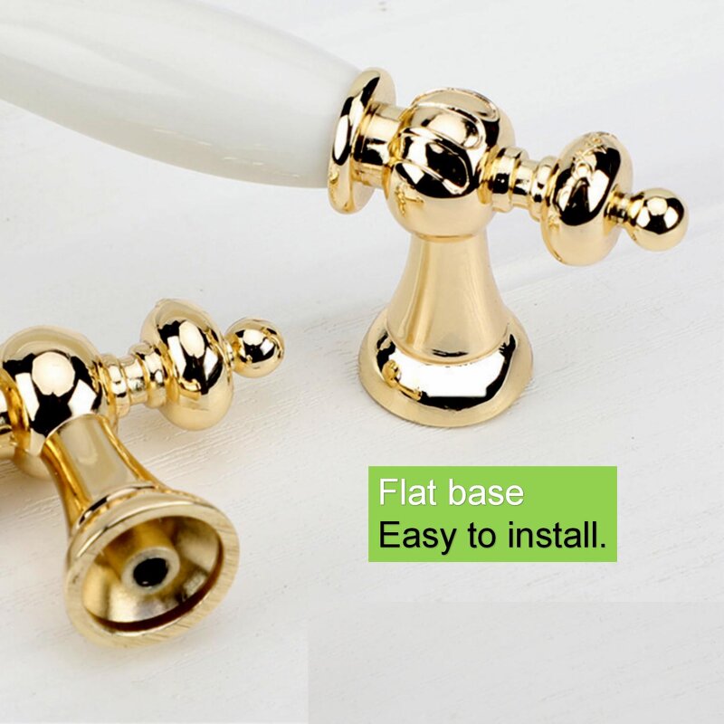 Ceramic Cabinet Handles Factory - Porcelain and Metal Wholesale Gold White