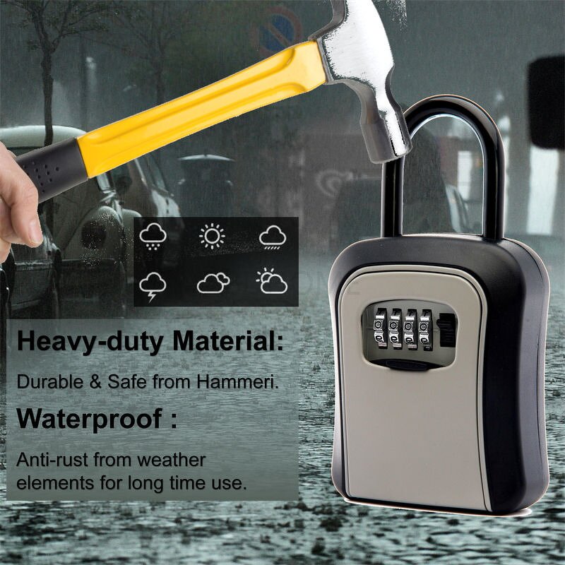 Car Key Safe Factory - Security Key Lock Box Outdoor Safes Button Digit