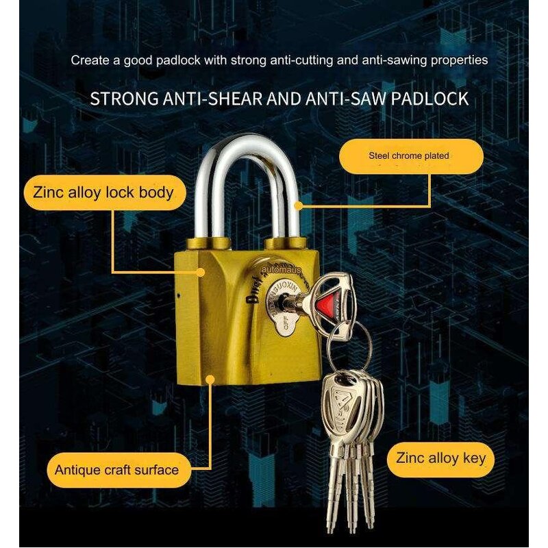 Brass Padlock Supplier - High Quality Copper Zinc Alloy Key Anti-theft