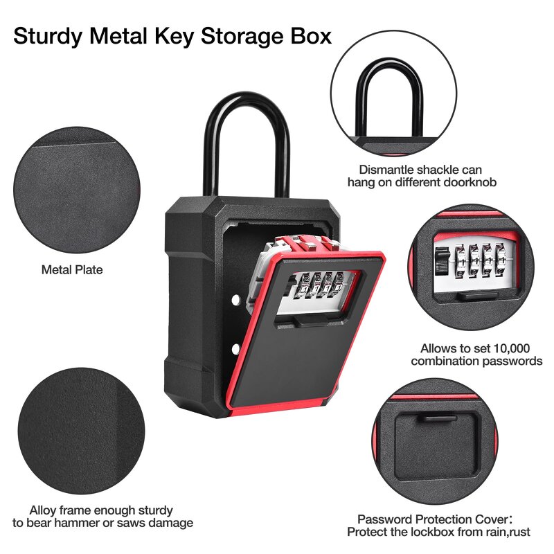 Key Lock Box Manufacturer - BBDHOME 4-Digit Combination Suspension Type