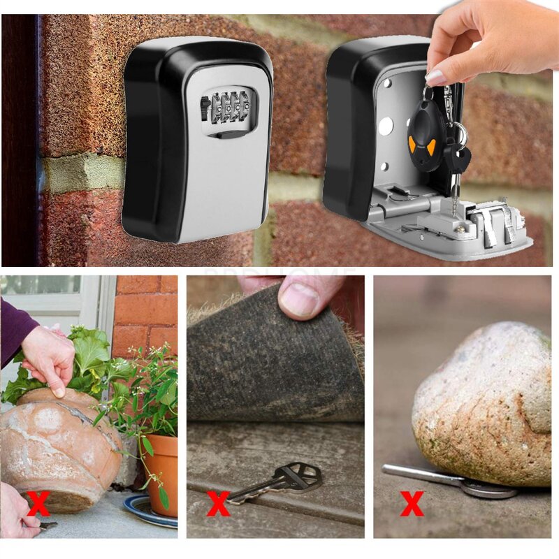 Wall Mounted Key Box Manufacturer - 4 Digit Code Emergency Password Aluminum