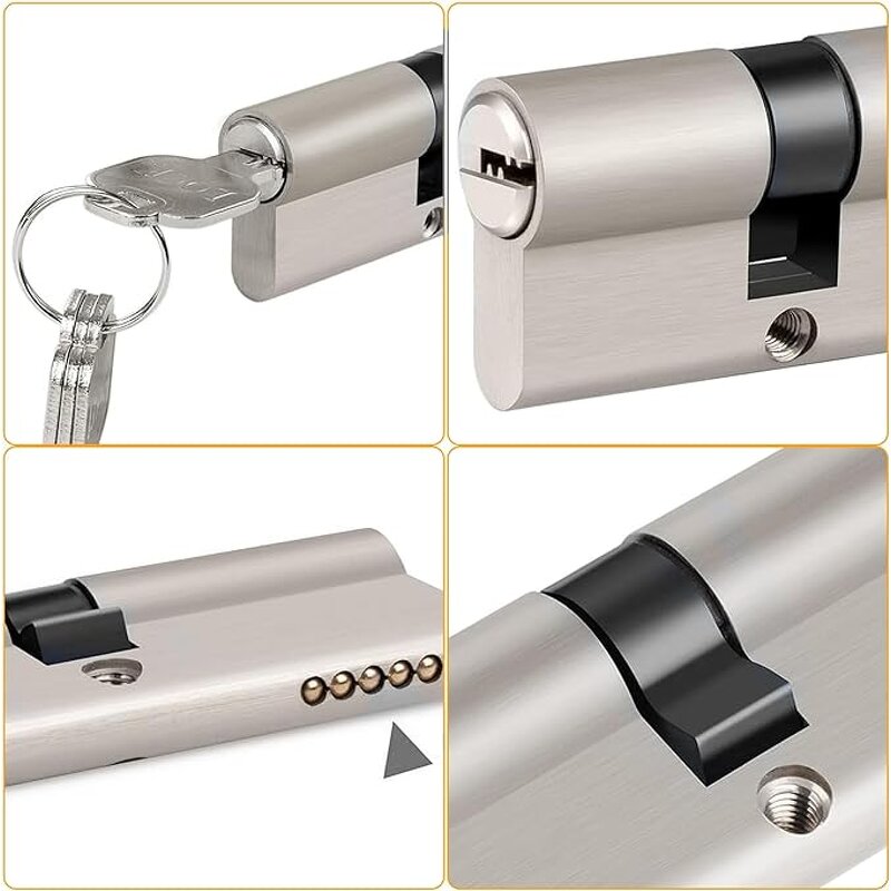 Euro Door Cylinder Factory - Security Brass 70 80 90mm Mortise Lock Cylinder