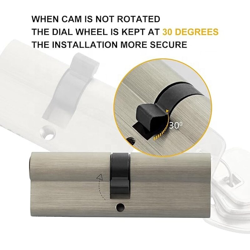 Euro Door Cylinder Factory - Security Brass 70 80 90mm Mortise Lock Cylinder