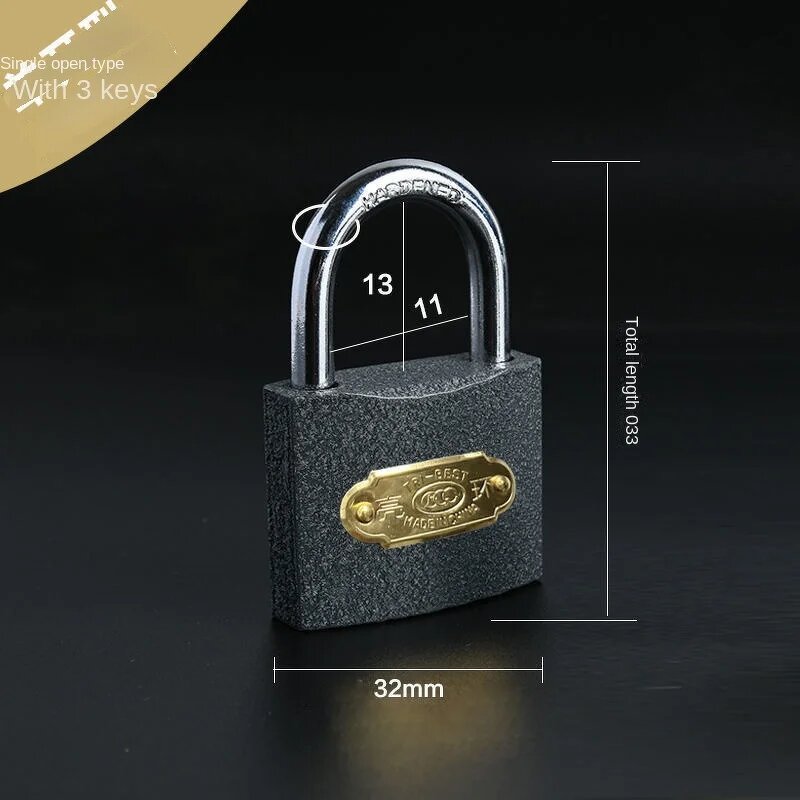 Keyed Padlock Manufacturer - Wholesale Customizable LOGO Multi Size Iron