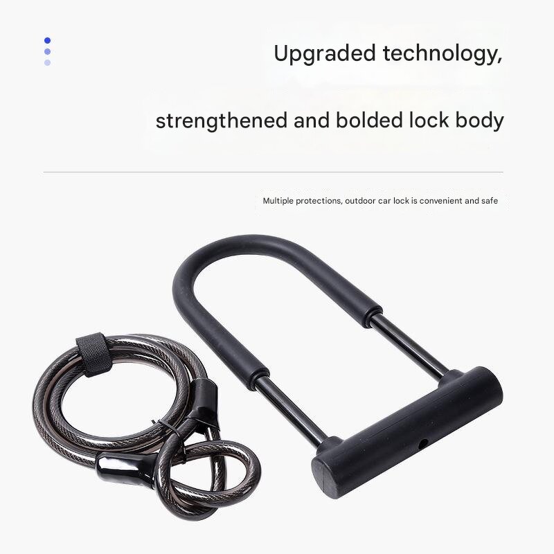 Bicycle U Lock Supplier - High Quality Steel Cable Motorcycle U Lock