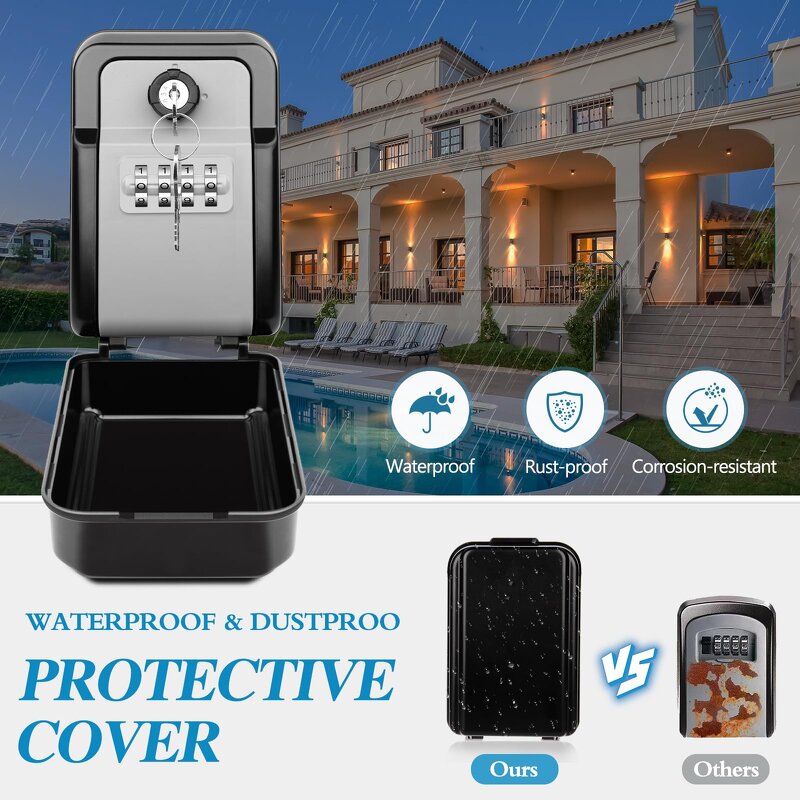 Double Opening Key Lock Box Manufacturer - BBDHOME Anti-theft 4-Digit Outdoor