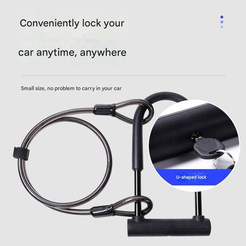 Bicycle U Lock Supplier - High Quality Steel Cable Motorcycle U Lock