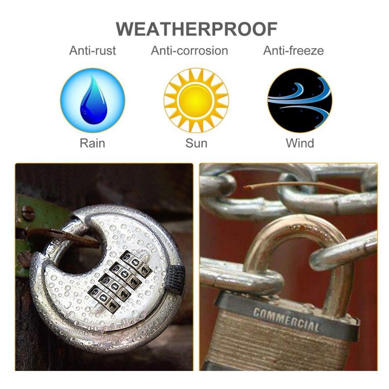 Discus Lock Manufacturer - Stainless Steel 4 Digit Resettable Hardened