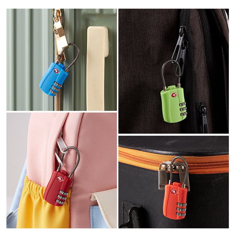 TSA Lock Factory - BBDHOME New 3-Digit Combination Black Red Secure