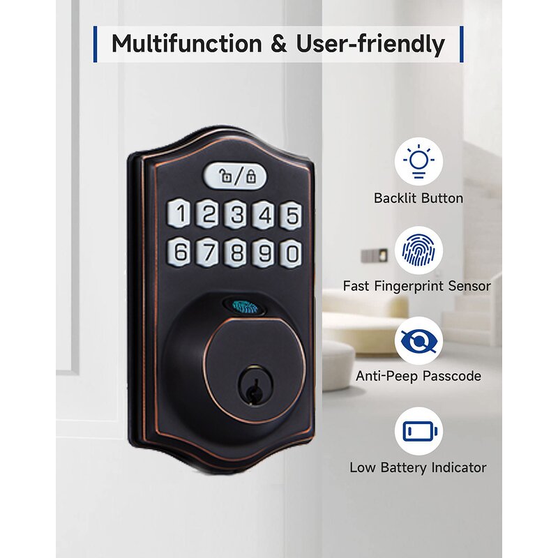 Smart Deadbolt Lock Factory - Electronic Keypad Entry Anti Peeking Auto Lock