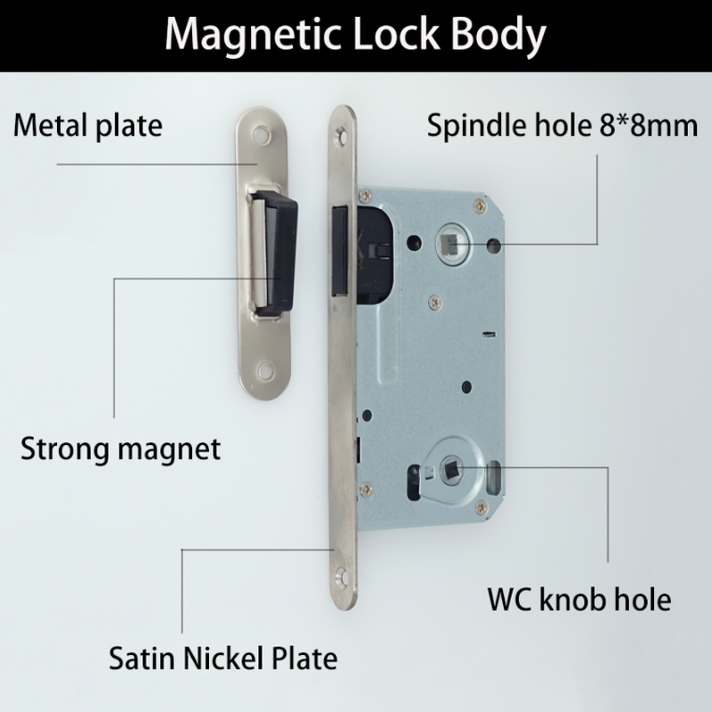 Magnetic Mortise Lock Manufacturer - BBDHOME WC Bathroom Door 9050 Satin