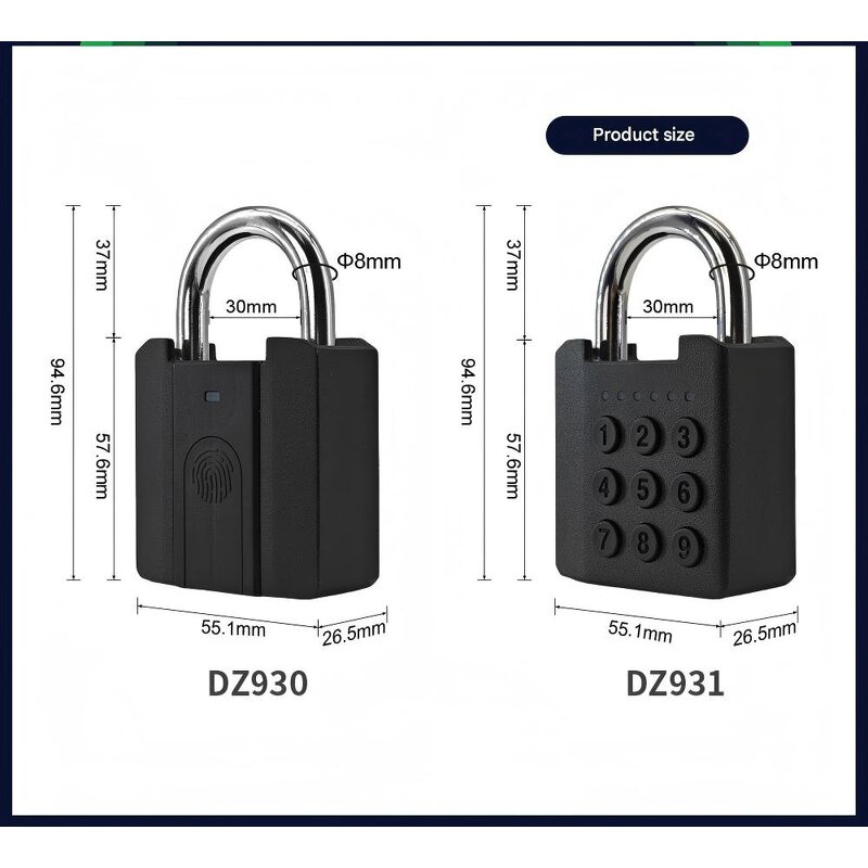Smart Padlock Manufacturer - IP67 Waterproof Fingerprint Access Big Size