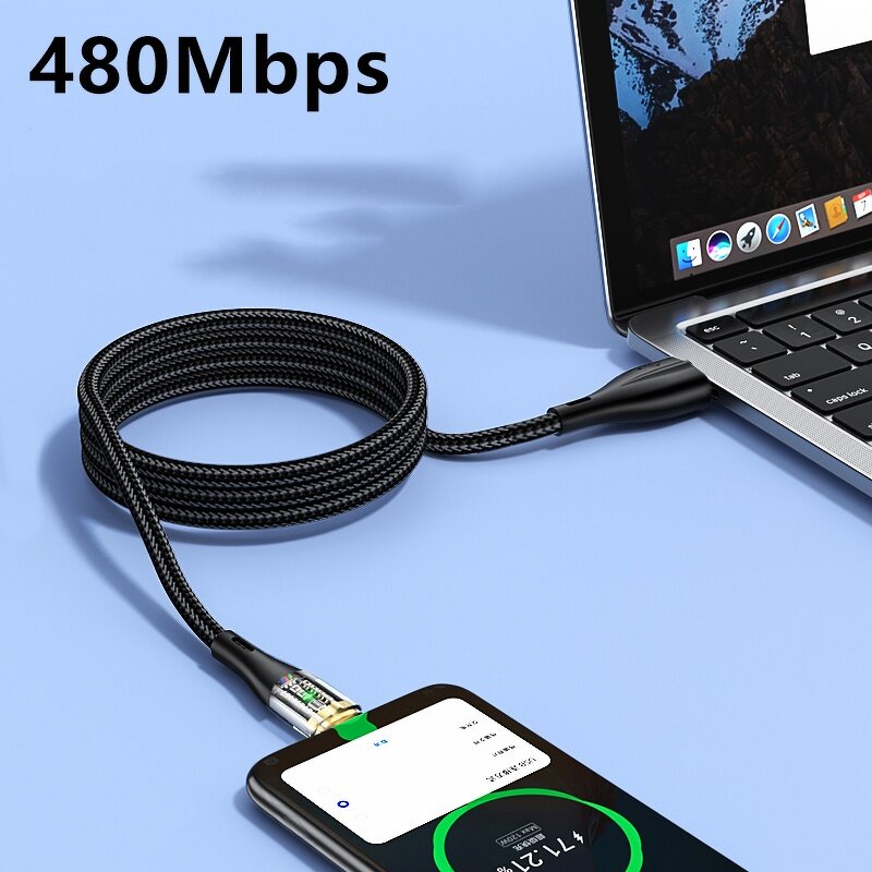 Super Fast Charging Cable Factory - OEM 120W Transparent Shell Braided USB for Huawei 6A PD