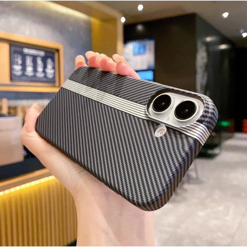 Phone Case Factory - OEM Carbon Fiber Magnetic Hard Shell STAR Design for iPhone