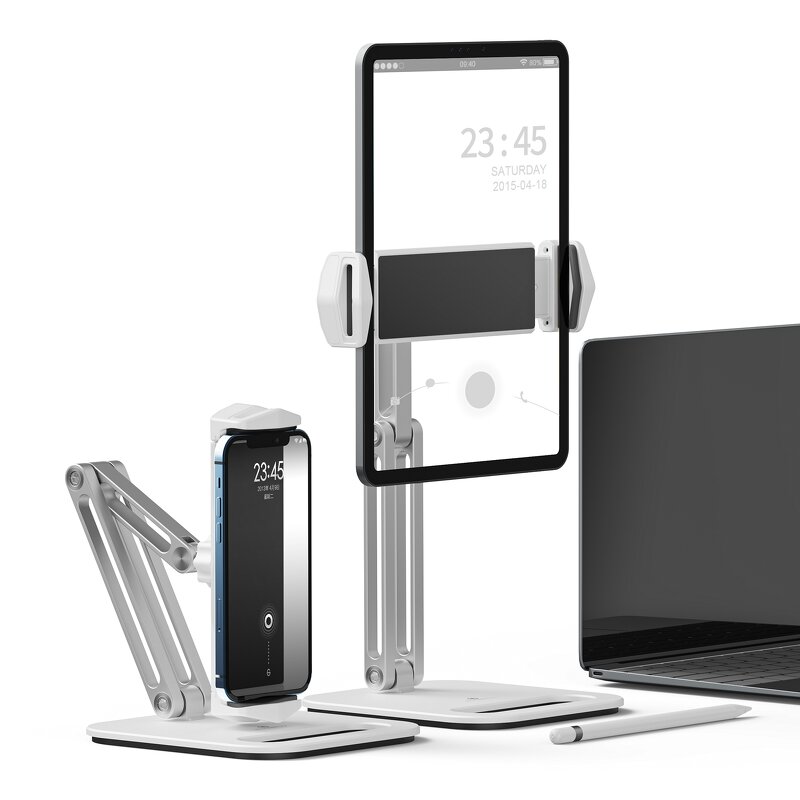 Tablet Stand Supplier - OEM 2024 Customized Online Course Heavy Duty Retractable 360 Degree Aluminum