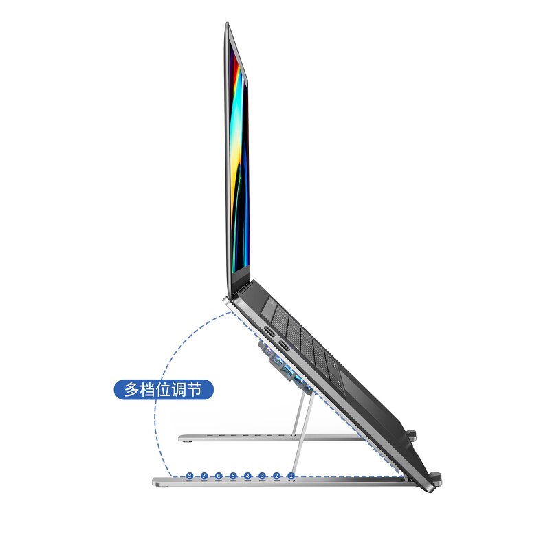 Adjustable Laptop Stand Factory - OEM with Cooling Fan Pad for Netbook and Tablet Durable Base