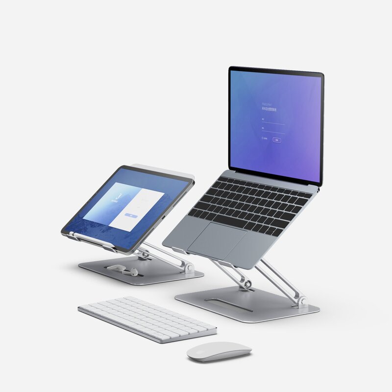 Adjustable Laptop Stand Factory - OEM Desktop Aluminum with Cooling Fan Foldable Minimalist Design