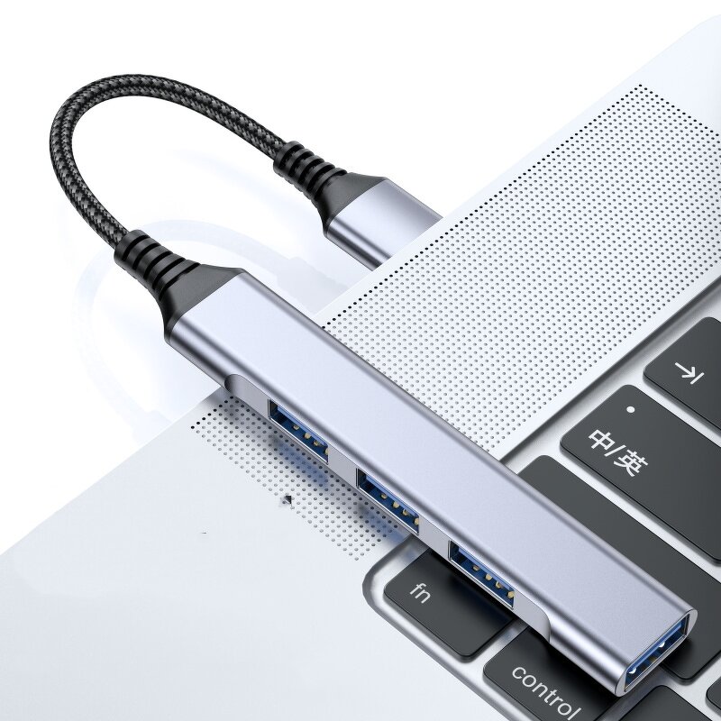 USB Hub Factory - OEM Aluminum Alloy 4 in 1 Type-c USB 3.0 2.0 Splitter 4 Ports Docking Station